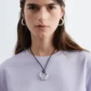 Camiseta de algodón con cuello redondo