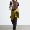 Camiseta de algodón con cuello redondo