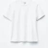 Camiseta de algodón con cuello redondo