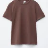 Camiseta de algodón con cuello redondo