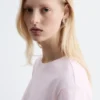 Camiseta de algodón con cuello redondo
