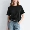 Camiseta de cuello redondo holgada