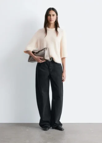Camiseta de punto con mezcla de mohair
