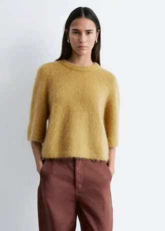Camiseta de punto con mezcla de mohair
