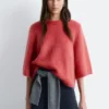 Camiseta de punto con mezcla de mohair