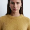 Camiseta de punto con mezcla de mohair