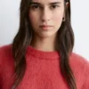 Camiseta de punto con mezcla de mohair