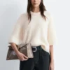Camiseta de punto con mezcla de mohair
