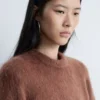 Camiseta de punto con mezcla de mohair