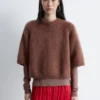 Camiseta de punto con mezcla de mohair