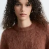 Camiseta de punto con mezcla de mohair