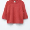 Camiseta de punto con mezcla de mohair