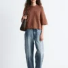 Camiseta de punto con mezcla de mohair