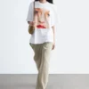 Camiseta oversize con estampado