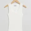 Camiseta sin mangas acanalada