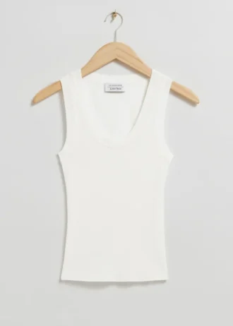 Camiseta sin mangas acanalada