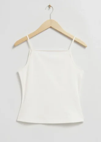 Camiseta sin mangas con cuello cuadrado estilo años 90