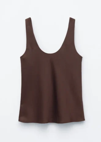 Camiseta sin mangas con cuello redondo