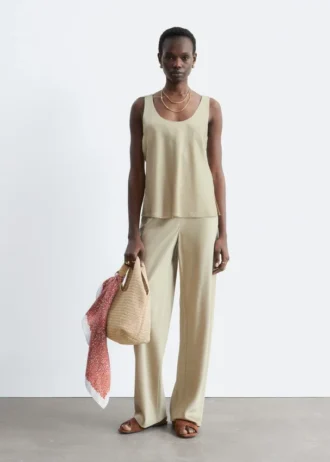 Pantalones de sarga con cordón