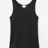 Camiseta sin mangas de algodón acanalado