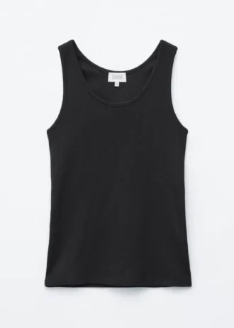 Camiseta sin mangas de algodón acanalado