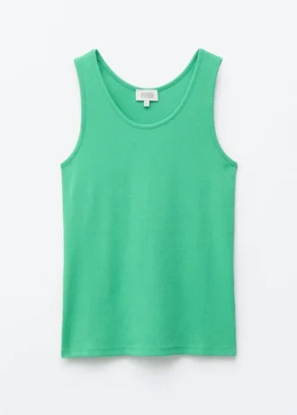 Camiseta sin mangas de algodón acanalado
