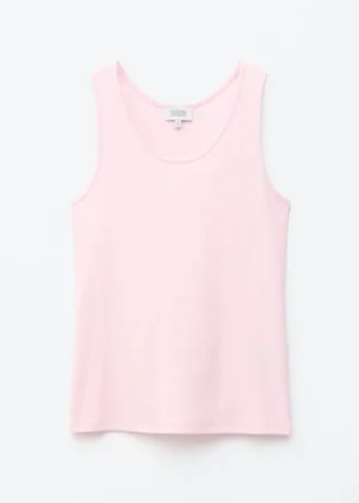 Camiseta sin mangas de algodón acanalado