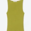Camiseta sin mangas de punto acanalado