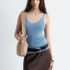 Camiseta sin mangas de punto con cuello redondo
