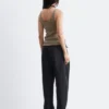 Camiseta sin mangas de punto con cuello redondo