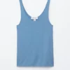 Camiseta sin mangas de punto con cuello redondo