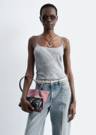 Camisola de jacquard de satén transparente