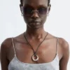 Camisola de jacquard de satén transparente