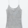 Camisola de jacquard de satén transparente