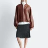 Chaqueta bomber de cuero