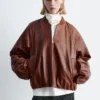 Chaqueta bomber de cuero
