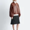 Chaqueta bomber de cuero