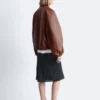 Chaqueta bomber de cuero