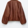 Chaqueta bomber de cuero