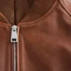 Chaqueta bomber de cuero