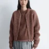 Chaqueta bomber de punto de lana