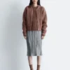Chaqueta bomber de punto de lana
