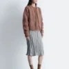 Chaqueta bomber de punto de lana