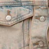 Chaqueta corta de denim sobreteñido