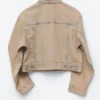 Chaqueta corta de denim sobreteñido