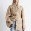 Chaqueta de camisa de lana a cuadros