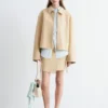 Chaqueta de cuero holgada