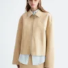 Chaqueta de cuero holgada