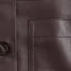 Chaqueta de cuero napa de corte recto