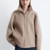 Chaqueta de lana con cremallera